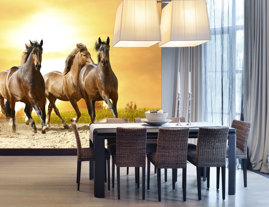 Фреска лошади на стену