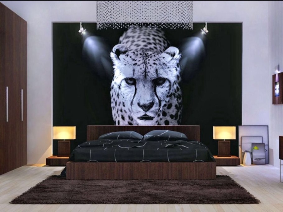 Фотообои с животными в интерьере