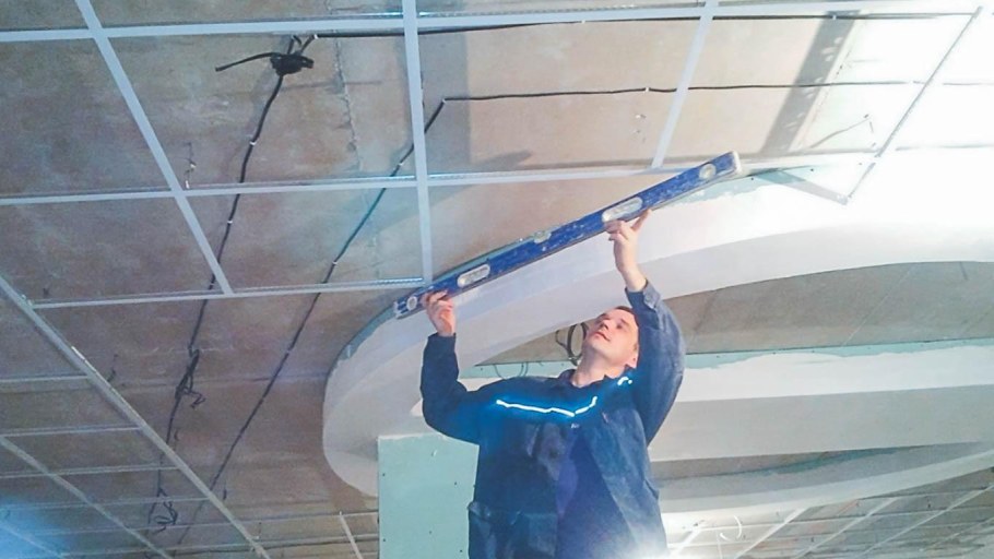 Монтажная схема каркасов подвесных потолков