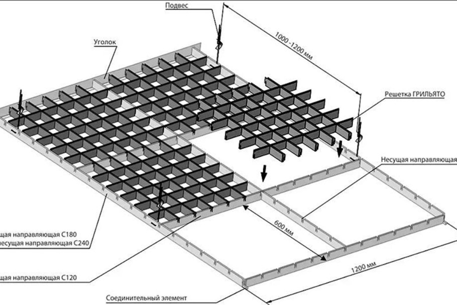 Подвес пружинный ап-1 для потолков типа Армстронг