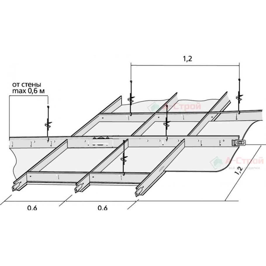 Каркас Армстронг шаг крепления подвесов