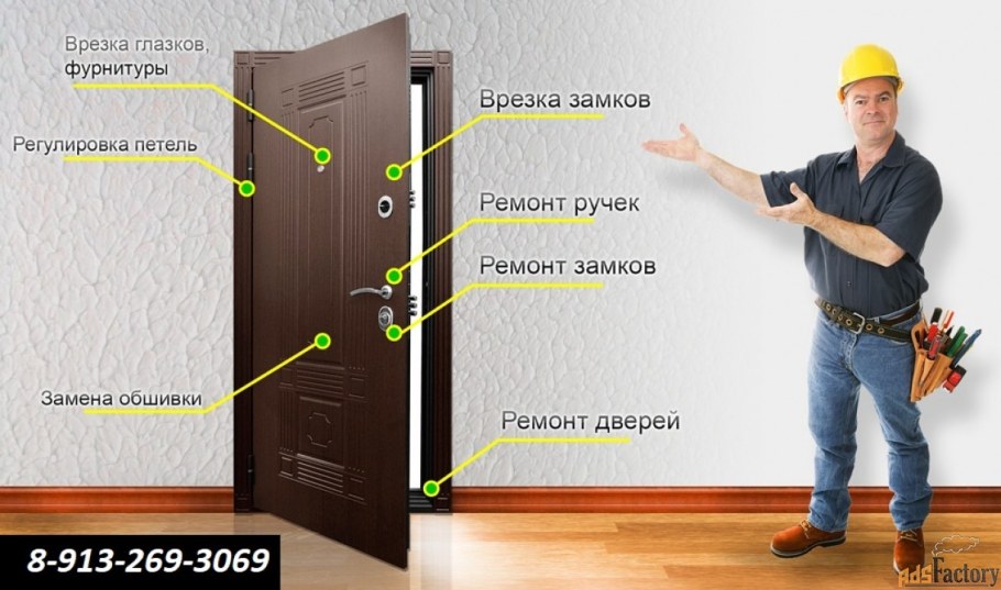 Технологическая распашная дверь