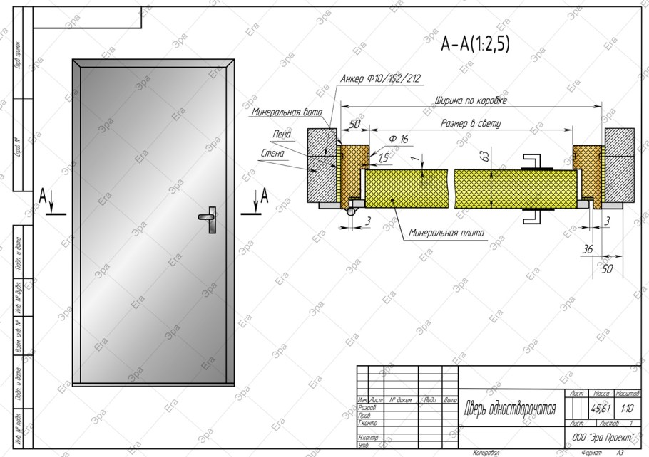 Размер входной двери стандарт