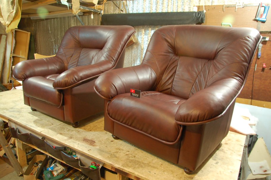 Перетянуть кожаное кресло