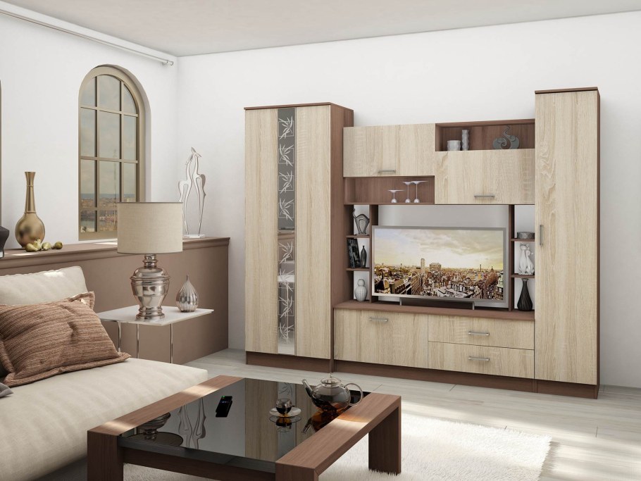 Стенка Палермо (Сантана дуб/сонома дуб)