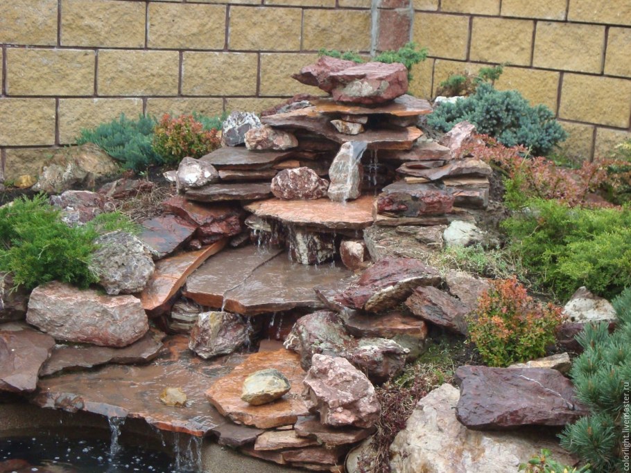 Постройка декорат водопада Каскад