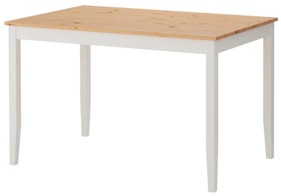 Lerhamn ЛЕРХАМН стол, светлая морилка антик/белая морилка74x74 см