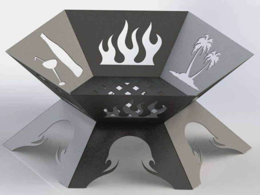 Трафарет для костровой чаши