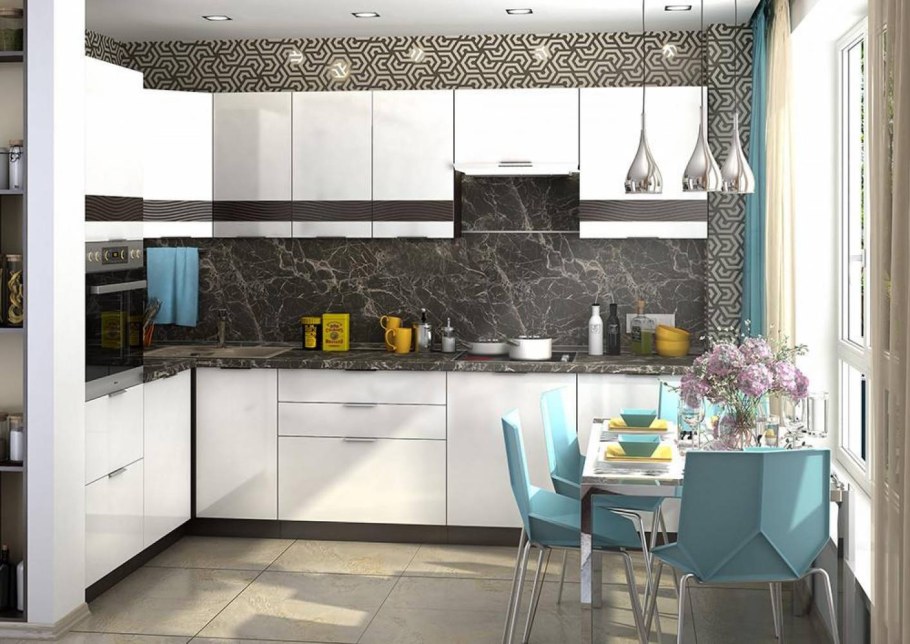 Кухня Терра-03 Смоки софт/ель Карпатская