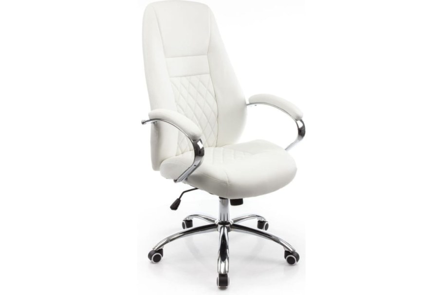 Кресло комфорт кожа белое
