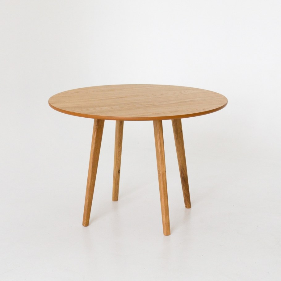 Стол Denise d.100(+37) венге массив/ стекло капучино