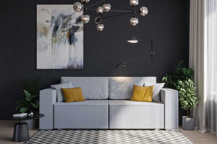 Диван лофт угловой в интерьере