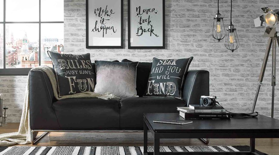 Диван лофт серый сбоку