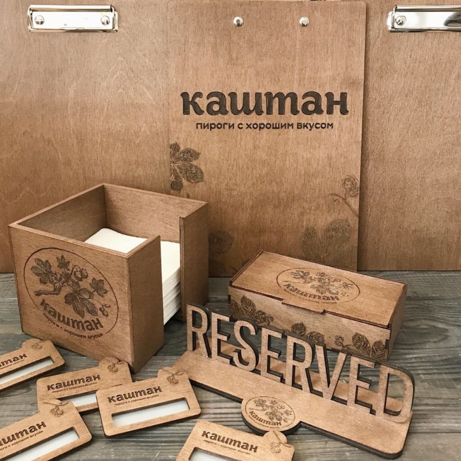 Деревянный держатель меню