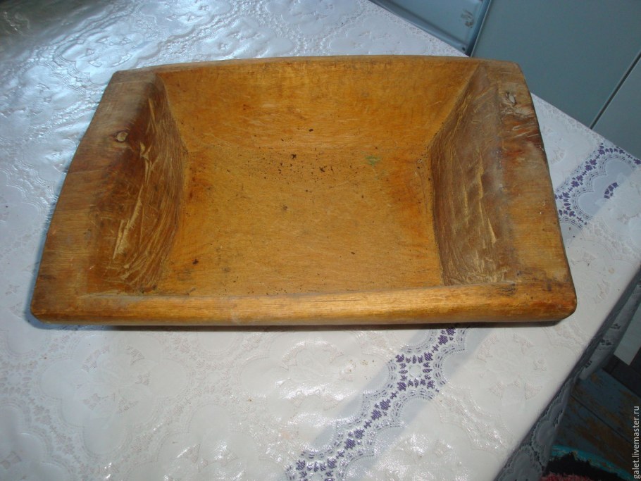 Резная деревянная посуда