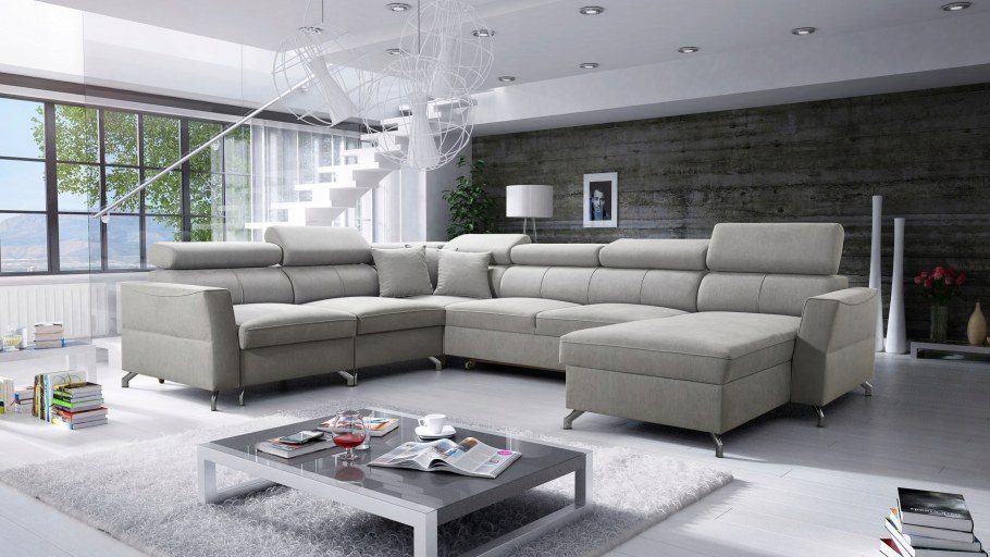 Москва купить прямой диван Рейн велюр бирюзовый кант бежевый