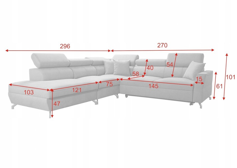 Современный угловой диван в студиоио