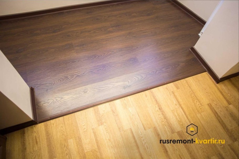 Разный линолеум в комнатах