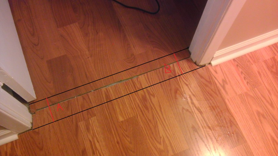 Стык ламината в дверном проеме