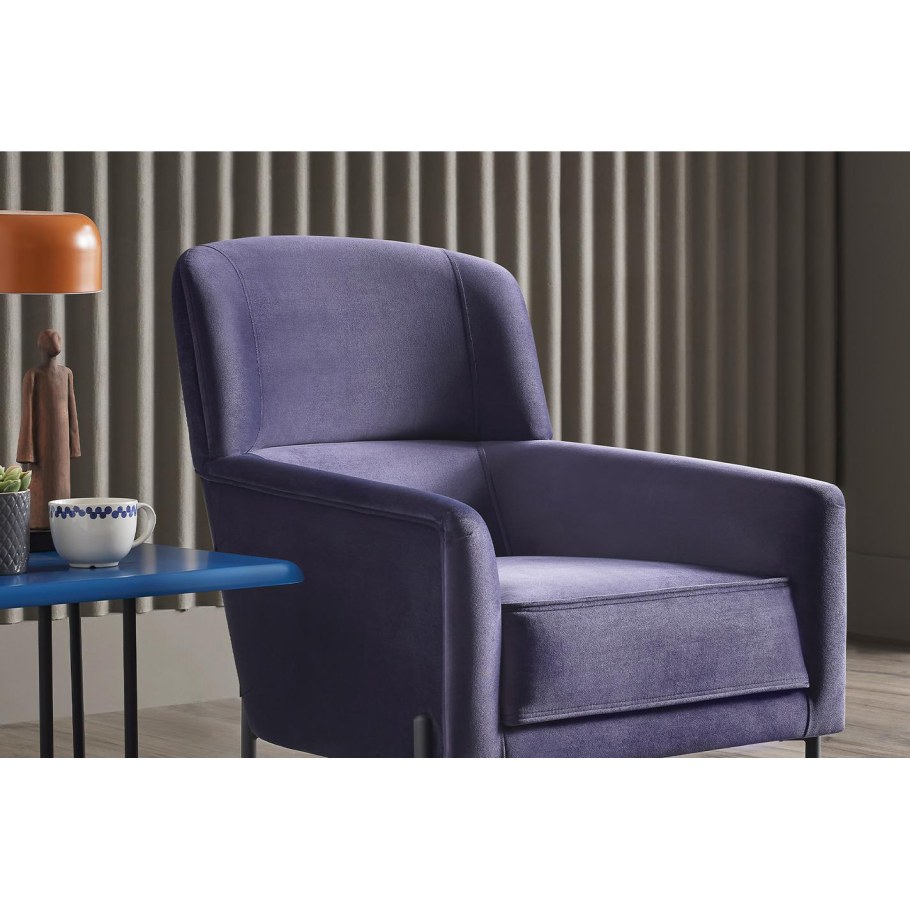 Лаунж кресло Данте бархат антрацит