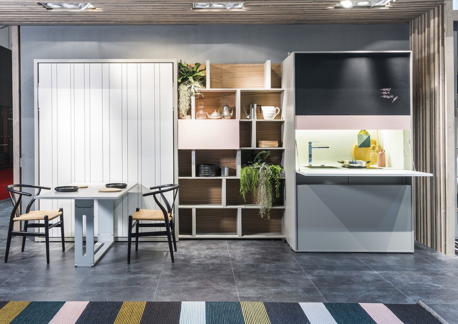 Вертикальные кухни трансформеры