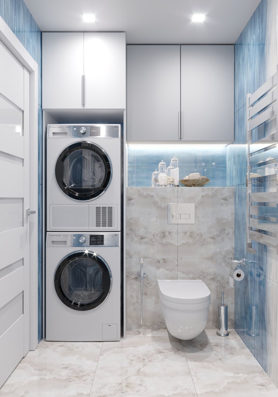 Стиральная машинка в туалете