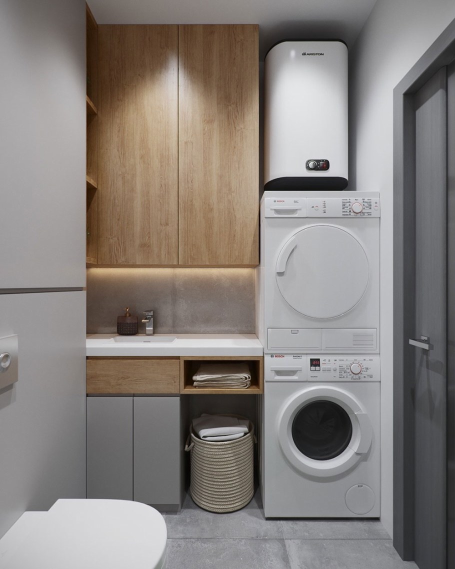 Санузел стиральная сушильная машина 4кв