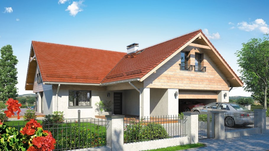 Г-образный дом одноэтажный