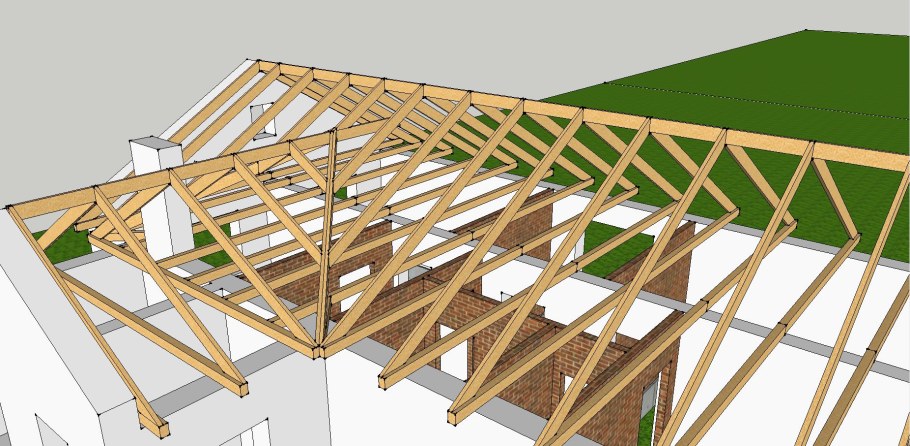 Ендова стропильная система вальма