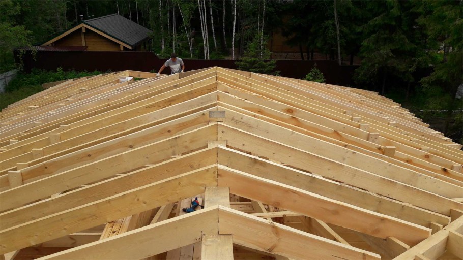 Вальмовая кровля стропильная система чертежи