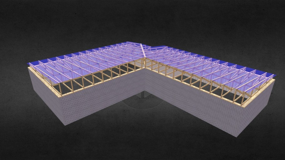 Стропильная ферма вальмовой крыши