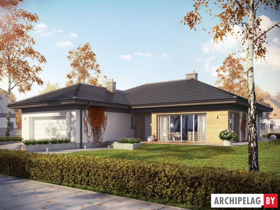 Пристройка к двускатной крыше