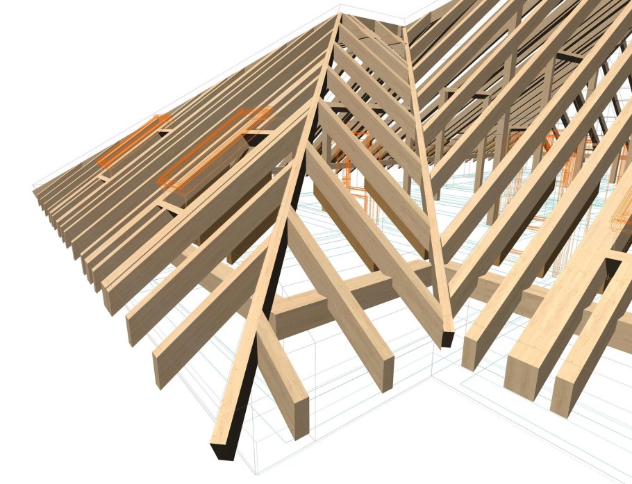 Многощипцовая кровля стропильная система