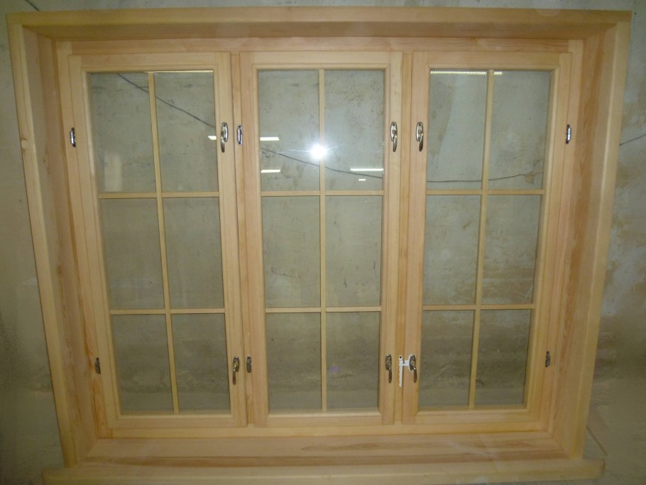 Оконный блок со спаренными переплетами чертеж