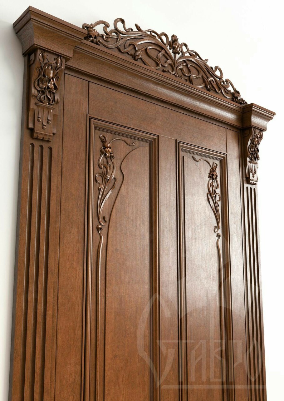 Двери резные деревянные