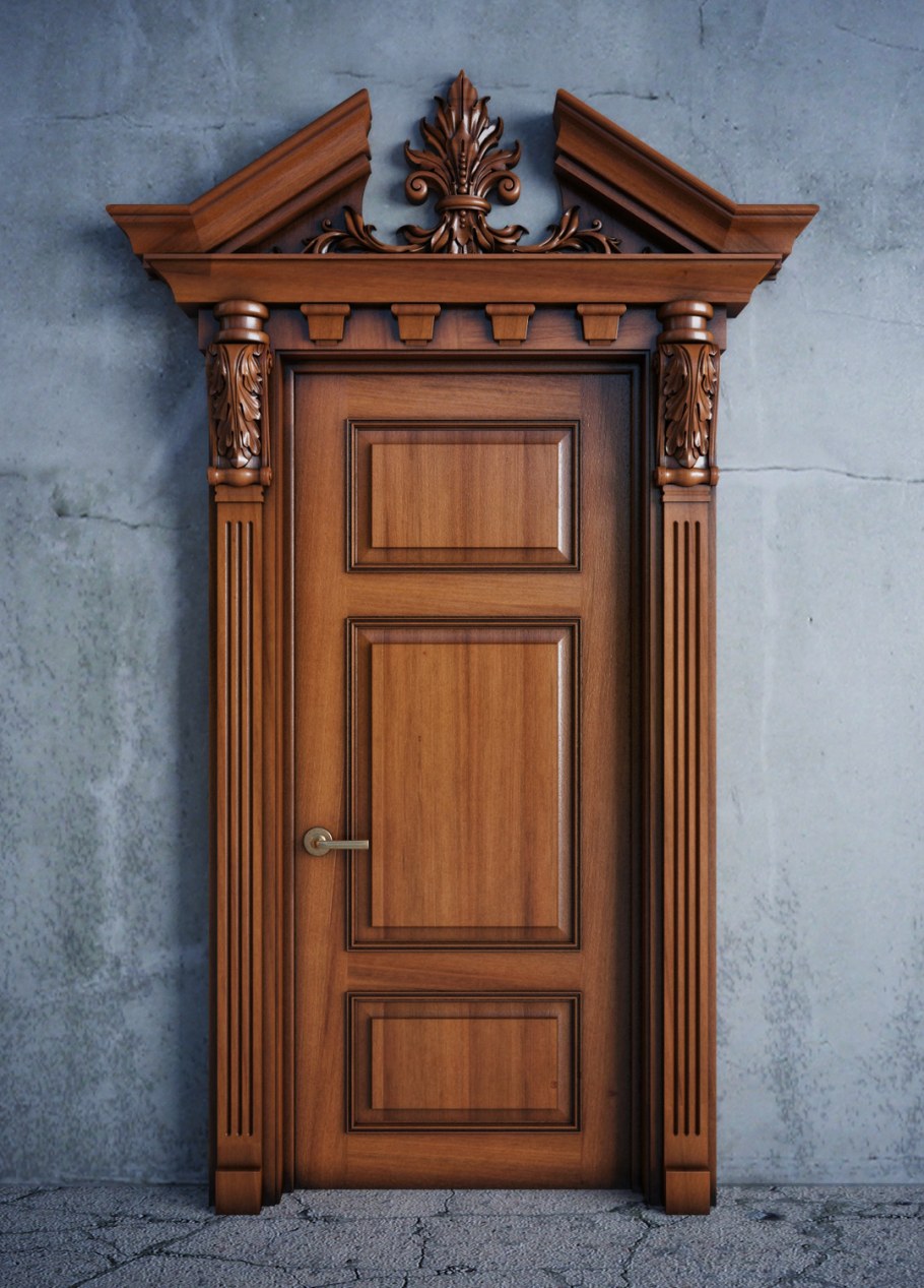 Двери резные деревянные