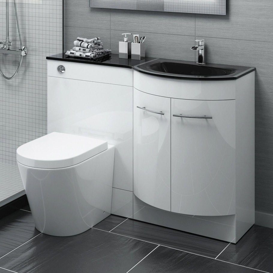 Унитаз с тумбой и раковиной