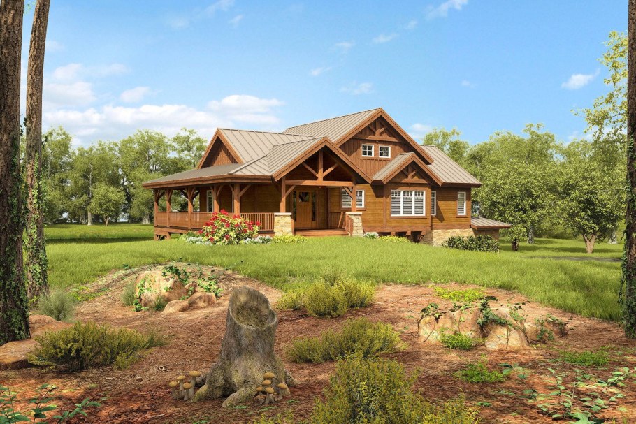 Красивый дом в деревне