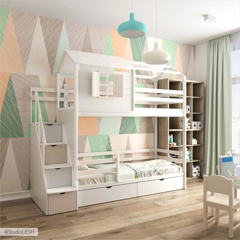 Детская двухъярусная кровать Колибри