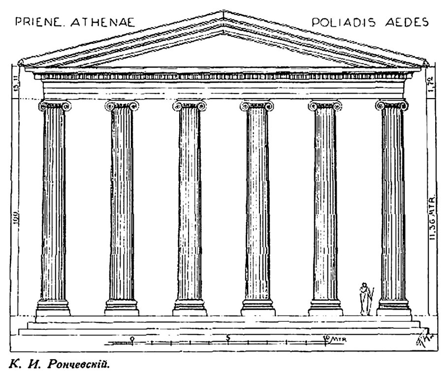 Храм Афины Полиады чертеж