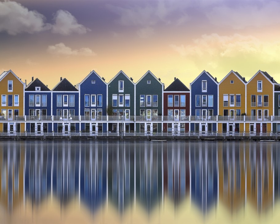 Сблокированные дома в Голландии