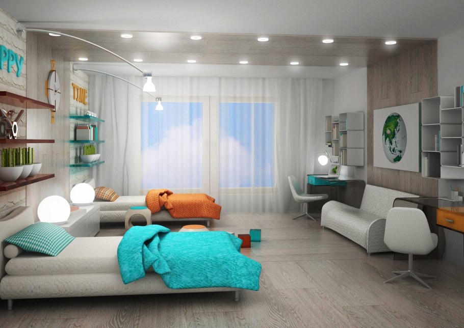 Интерьер детской для 2 мальчиков