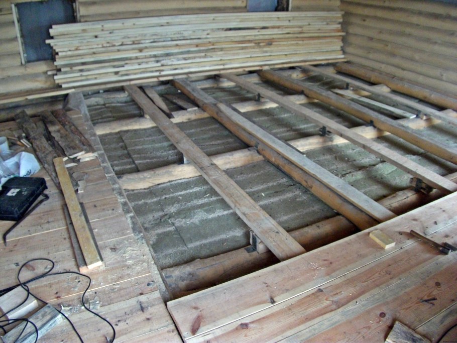 Черновой пол в бане