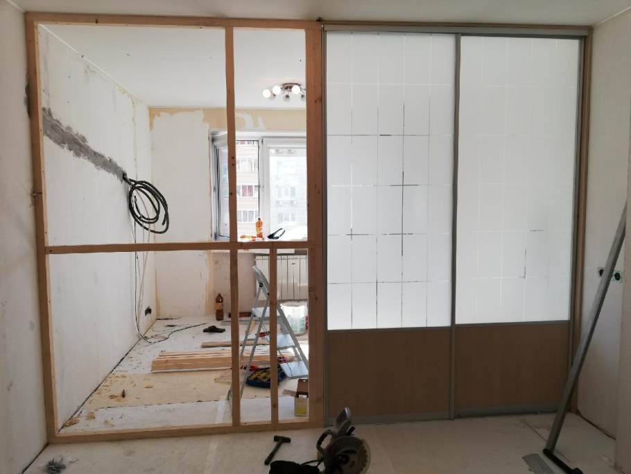 Межкомнатные перегородки из гипсокартона раздвижные