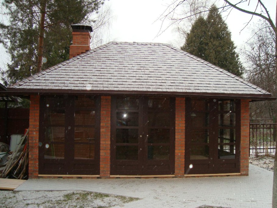 Беседки с мангалом 5на10м