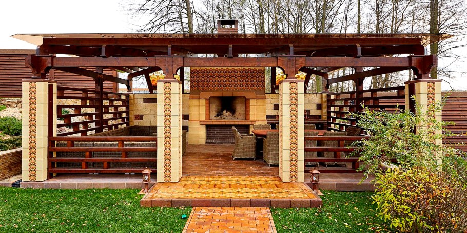 Мангальная зона и зона барбекю