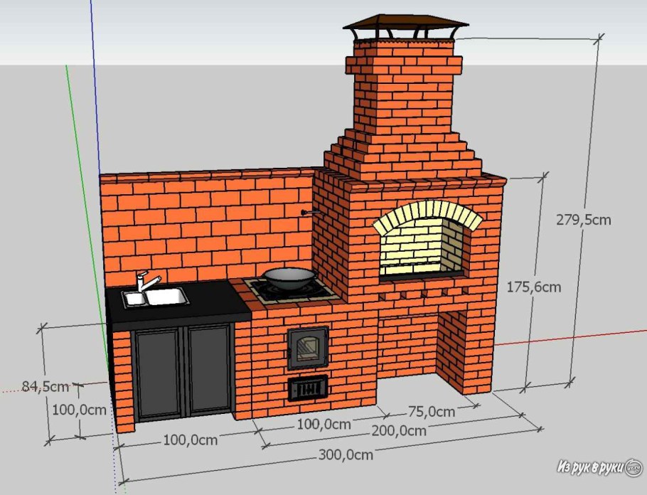 Мангал казан из кирпича проекты порядовка