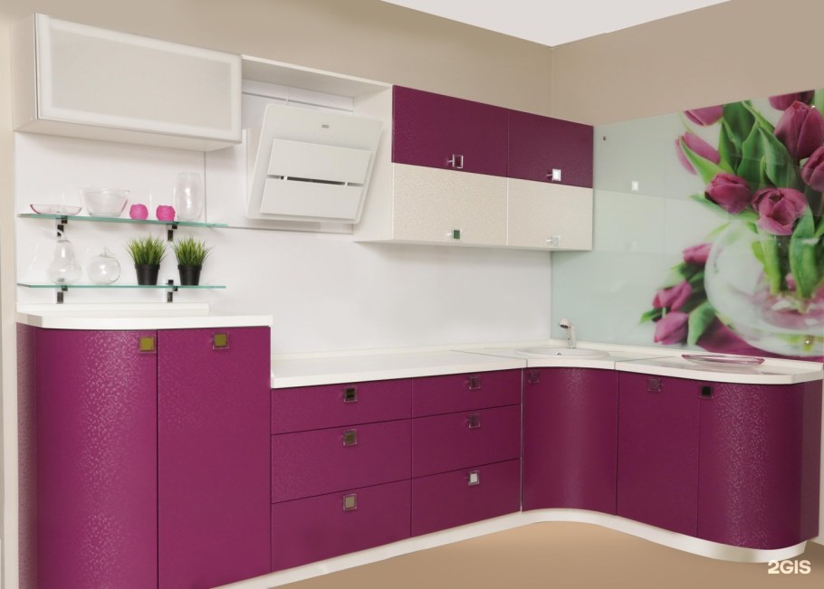 Кухонный гарнитур оранжевый