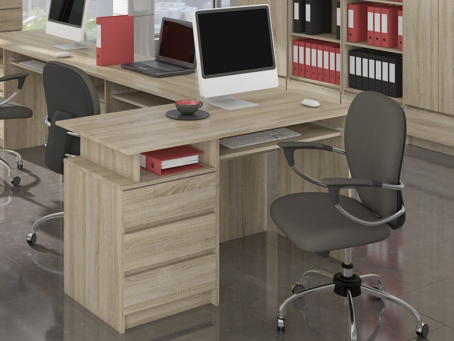 Компьютерный стол CLP 135 см белый