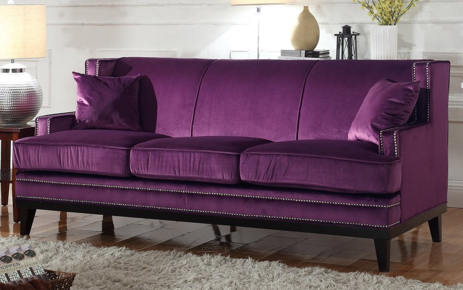 Диван маленький фиолетовый
